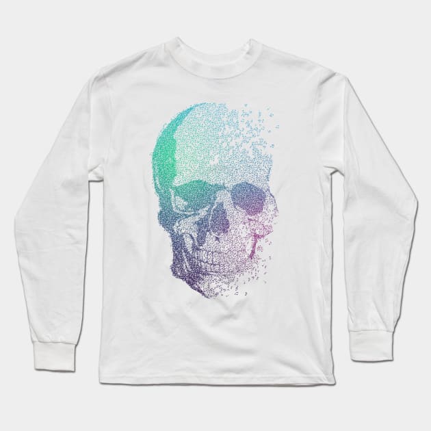 Melodic Skull color Long Sleeve T-Shirt by Sitchko